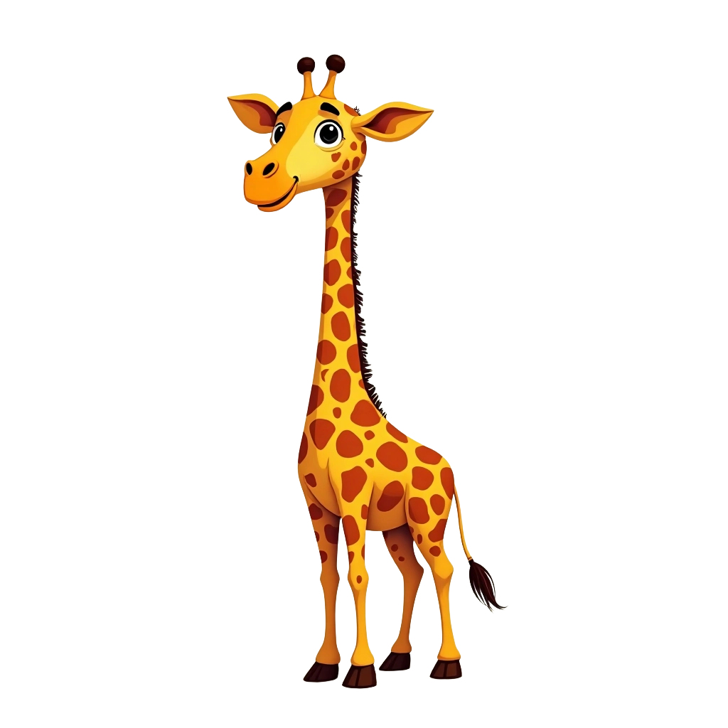 Cartoon Giraffe Illustration